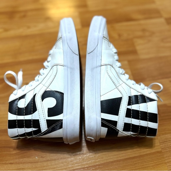 Vans White High-Top Logo Skate Shoes Men’s 7 Women’s 8.5 Great Condition - Picture 10 of 14